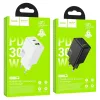 Hoco USB A + USB C QC3.0 PD AFC 3A 30W N71 fehér hálózati töltőad-6942007670920 6 kép