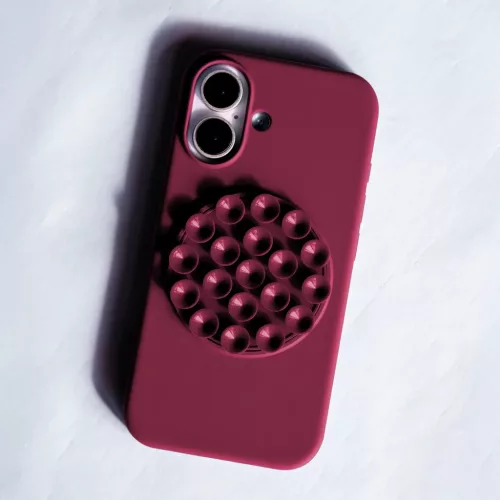 iPhone 16 Pro tok Silicone Stick tok 6,3" bordó-5907504578675 3 kép