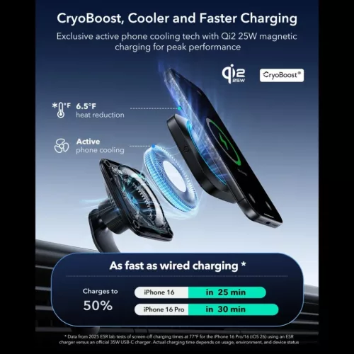 Fekete Esr Omnilock Cryoboost Mágneses Magsafe Autós Ventilátor Tel-4894240273036 4 kép