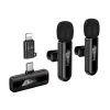 Vezeték nélküli mikrofon Hoco L20A, USB-C / Lightning, 2-Pack, Feke-6942007655507 1 kép