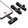 Vezeték nélküli mikrofon Hoco L20A, USB-C / Lightning, 2-Pack, Feke-6942007655507 3 kép