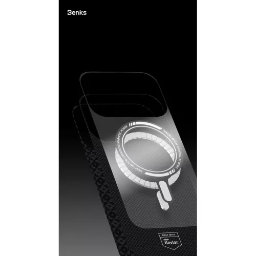  Iphone 17 Fekete Benks Mágneses Armor Air Armor Rácsos Kevlar Tok F-6948005961992 10 kép