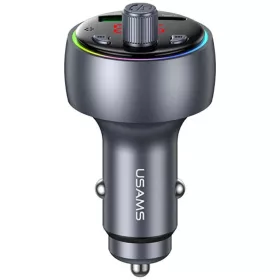   USAMS CC328 30W 1xUSB-A 1xUSB-C Bluetooth FM transmitter töltővel