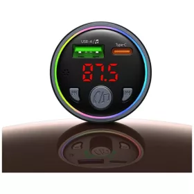 USAMS CC328 30W 1xUSB-A 1xUSB-C Bluetooth FM transmitter töltővel-6958444996813 2 kép