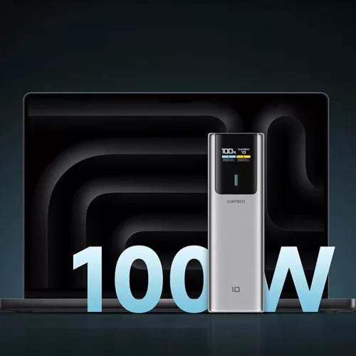 Powerbank CUKTECH CKPB100PGLBL 150W 10000mAh USB-C USB-A - szary-6973886190674 4 kép
