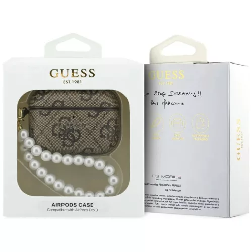 Apple AirPods Pro 3 Guess 4G Pearl Strap barna tok-3666339574703 4 kép