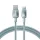 USB to Type-C - Baseus Data Cable Discolor Series (E0420800), Fonott Nylon Kábel, 480Mbps, 100W, 1m - Kék/Zöld