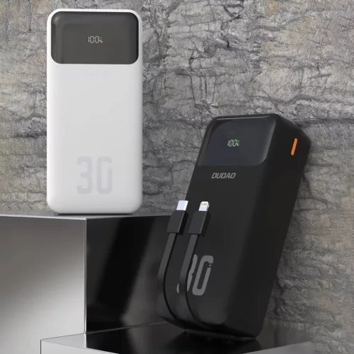 Dudao K15MAX 30000mAh PD 22.5W Powerbank beépített kábelekkel - Fek-6977196682478 3 kép