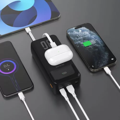 Dudao K15MAX 30000mAh PD 22.5W Powerbank beépített kábelekkel - Fek-6977196682478 7 kép