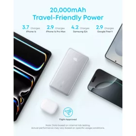 Powerbank Anker Zolo, 20000mAh, 22.5W, QC + PD, Fehér A110EH21-194644276652 2 kép
