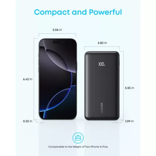 Powerbank Anker Zolo, 20000mAh, 22.5W, QC + PD, Fehér A110EH21-194644276652 6 kép