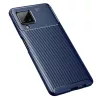 Samsung Galaxy A12 Armored szénszál mintájú TPU tok kék-5902429901997 2 kép