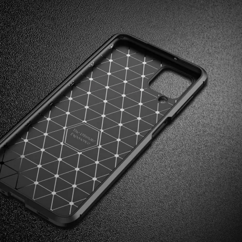 Samsung Galaxy A12 Armored szénszál mintájú TPU tok kék-5902429901997 4 kép