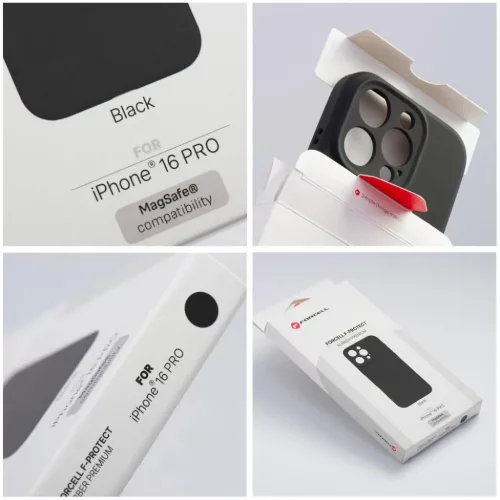  iPhone 16 Pro Max Fekete Forcell F-Protect Rubber Premium tok kompati-5903396420061 4 kép