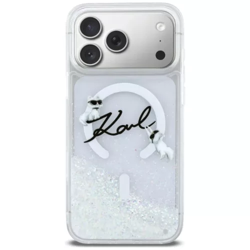 iPhone 17 Pro Max Karl Lagerfeld Liquid Glitter Karl Felirat Logó Mag-3666339608309 3 kép