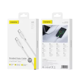 XS11 USB-C - USB-C PD 60W 1M Fehér kábel-6970462516507 1 kép