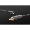  2xRCA kábel (Cinch) jack 3.5 mm 25cm fekete UGREEN AV102-6957303815616 5 kép