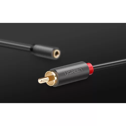  2xRCA kábel (Cinch) jack 3.5 mm 25cm fekete UGREEN AV102-6957303815616 5 kép