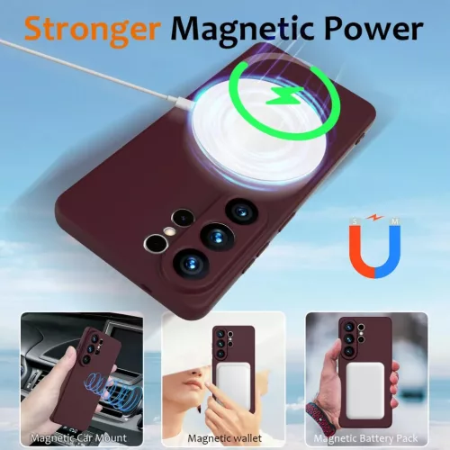 Samsung Galaxy S26 Ultra Ütésálló Szilikon MagSafe Telefon Tok (sz- 6 kép