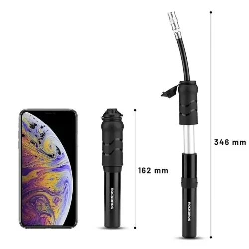 Rockbros 810PCS-HP Mini Kézi Biciklipumpa Presta & Schrader Szeleppel-5907769382185 6 kép