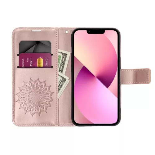 Xiaomi Redmi Note 15 5G MEZZO könyv tok mandala rózsa arany tok-5903396447488 4 kép