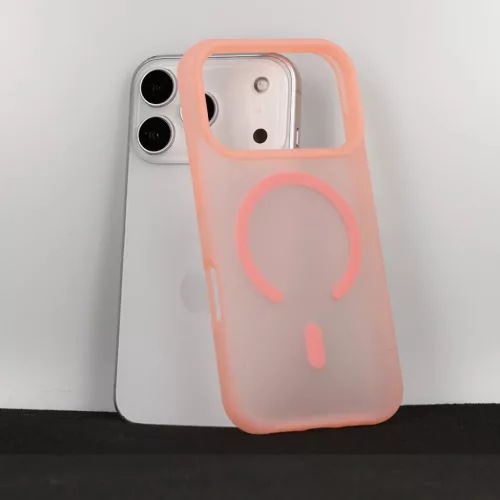 Tel Protect Mist Matt Magsafe iPhone 15 tok rózsaszín narancs-5900217487043 5 kép