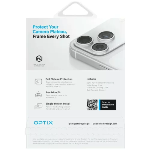 iPhone 17 Pro Max UNIQ Optix Aeroshield Kamera Modulvédő átlátszó-8886463697344 8 kép