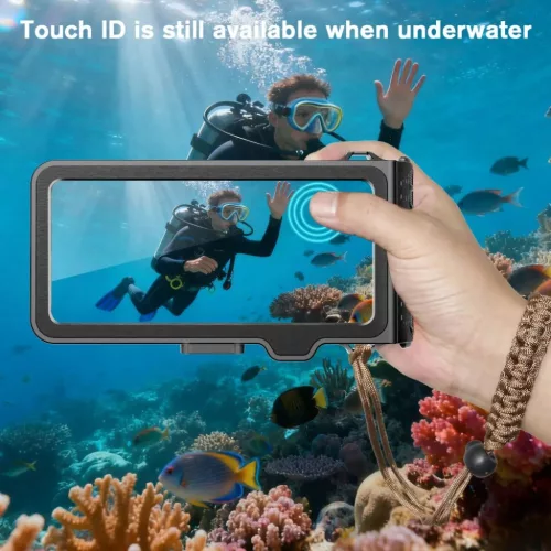 Univerzális Ipx8 Pro búvárkodó vízálló tok Fekete tok-5906302353149 7 kép