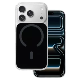 Fényes Magsafe fliptok iPhone 17 Pro Max fekete tok