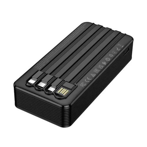 Borofone Power Bank 20000mAh BJ84A Smooth - USB - USB, Type C, Lightni-6941991126178 6 kép