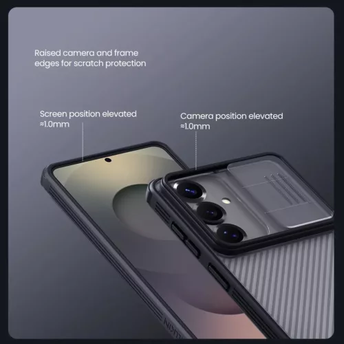 Nillkin CamShield PRO Hard tok Samsung Galaxy S26-hoz Átlátszó Feke-6902048309050 4 kép