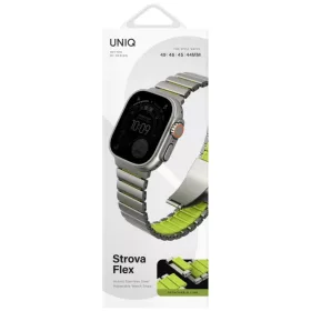 Apple Watch UNIQ Strova Flex Szíj 44/45/46/49mm Ezüst Limo-8886463697832 2 kép