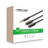 UGREEN 3.5mm audio és mikrofon jel elosztó adapter 20Cm fekete (AV14-6957303836208 10 kép