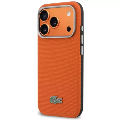 iPhone 17 Pro Max Lacoste Semi Wrap Petit Pique tok narancssárga-3666339611347 2 kép