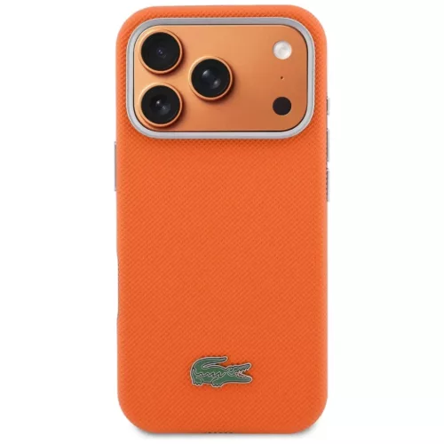 iPhone 17 Pro Max Lacoste Semi Wrap Petit Pique tok narancssárga-3666339611347 3 kép