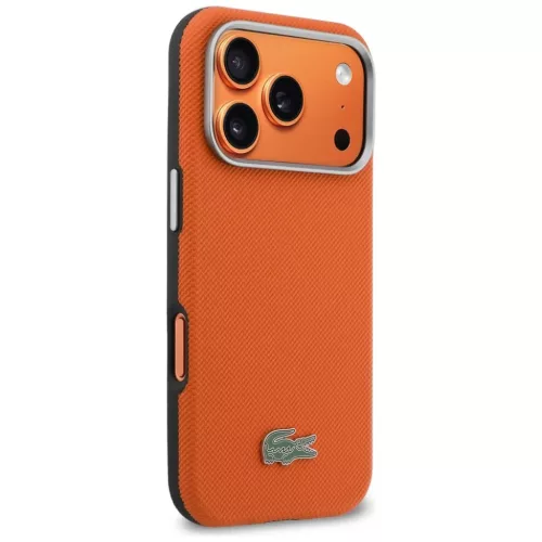 iPhone 17 Pro Max Lacoste Semi Wrap Petit Pique tok narancssárga-3666339611347 4 kép