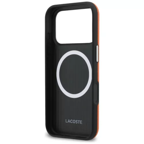 iPhone 17 Pro Max Lacoste Semi Wrap Petit Pique tok narancssárga-3666339611347 7 kép