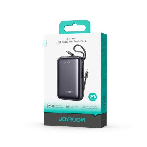 Joyroom JR-PBF29 20000mAh 22.5W Powerbank dupla kábel - Fekete-6956116757809 6 kép
