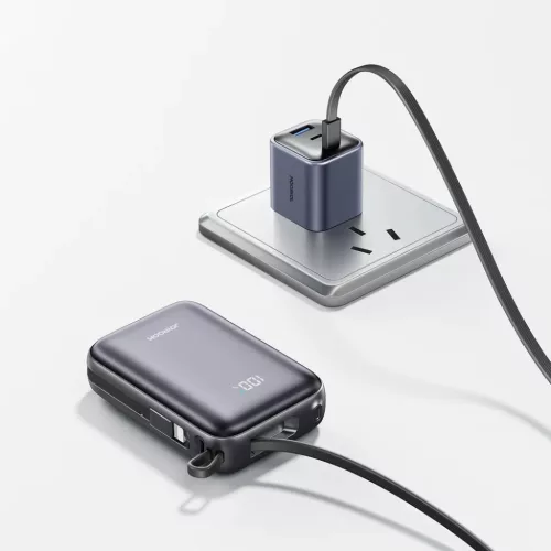 Joyroom JR-PBF29 20000mAh 22.5W Powerbank dupla kábel - Fekete-6956116757809 10 kép