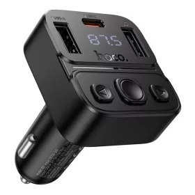 Hoco E87 bluetooth autós adó USB A + USB C QC PD 35W fekete-6942007658980 1 kép