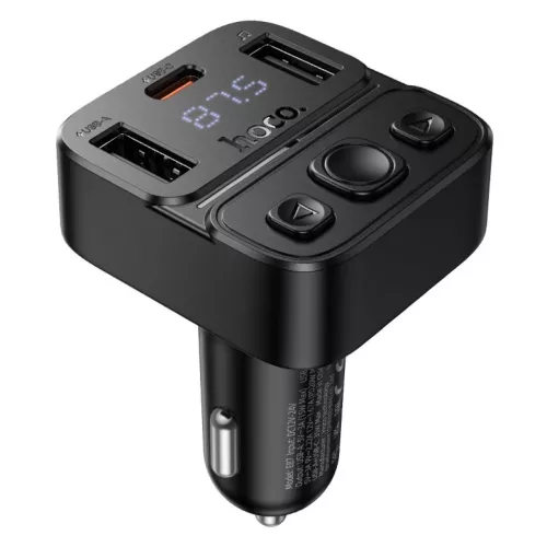 Hoco E87 bluetooth autós adó USB A + USB C QC PD 35W fekete-6942007658980 3 kép