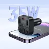 Hoco E87 bluetooth autós adó USB A + USB C QC PD 35W fekete-6942007658980 7 kép