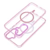 Samsung Galaxy A57 tok FRAME CLEAR HYBRID MAG COVER rózsaszín