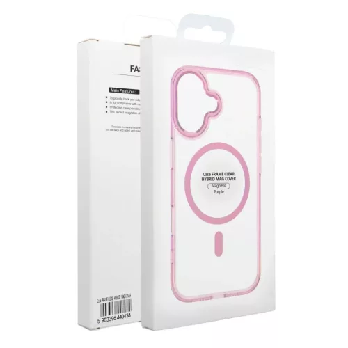 Samsung Galaxy A57 tok FRAME CLEAR HYBRID MAG COVER rózsaszín-5903396439834 4 kép