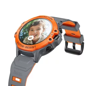 Hoco Y107 okosóra gyerekeknek 1,28" 4G GPS hívás funkcióval naranc-6942007666060 2 kép