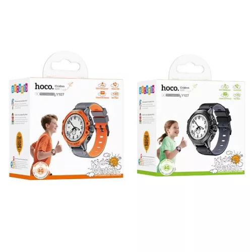 Hoco Y107 okosóra gyerekeknek 1,28" 4G GPS hívás funkcióval naranc-6942007666060 7 kép