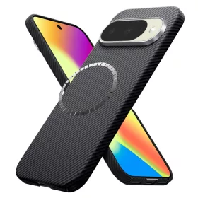   Google Pixel 10 / Pixel 10 Pro Fekete Techsuit Aramid Szál MagSafe tok