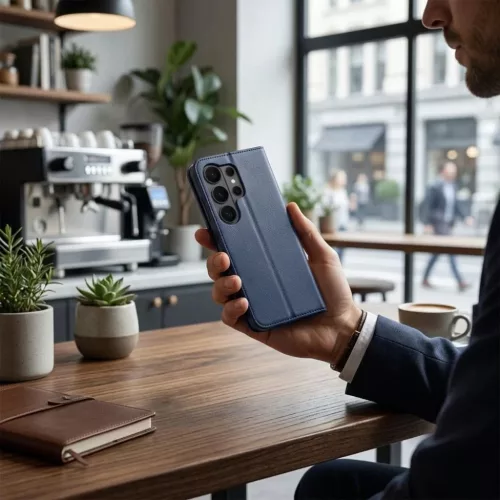 Xiaomi Redmi Note 15 5G split könyvtok tengerészkék-piros-5903396456275 7 kép