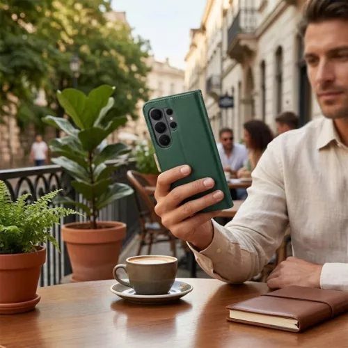 Xiaomi Redmi Note 15 5G tok Split Book zöld arany tok-5903396459627 5 kép