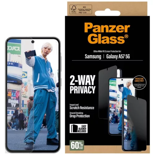 Samsung Galaxy A57 5G PanzerGlass Ultra-Wide Fit adatvédelmi üvegfó-5715685034008 2 kép